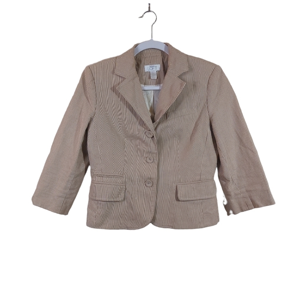LOFT Ladies Long Sleeve Button Front Blazer- size 4